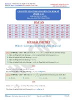 Đáp án bài tập tự luyện Cách tiếp cận tính đơn điệu của hàm số - Phần 1