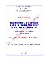 PHÂN TÍCH NĂNG lực CẠNH TRANH DỊCH vụ bưu CHÍNH CHUYỂN PHÁT của bưu điện TỈNH NGHỆ AN 