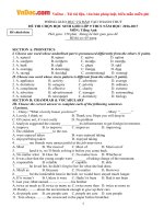 bo de thi hoc sinh gioi mon tieng anh lop 9 co dap an so 1