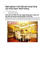 Ngỡ ngàng vì căn bếp quá sang trọng của thúy hạnh  minh khang 
