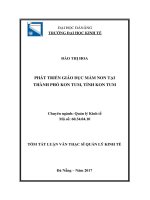 Phát triển giáo dục mầm non tại thành phố kon tum, tỉnh kon tum (tt) 