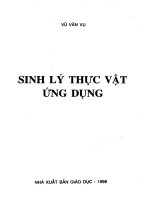 Ebook Sinh lý thực vật ứng dụng  Phần 1