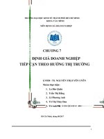 Tiểu luận môn định giá doanh nghiệp định giá doanh nghiệp tiếp cận theo hướng thị trường 
