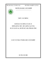 Đánh giá tác động của dự án trồng rừng việt   đức (KFW2) tại vùng dự án xã kỳ lạc, huyện kỳ anh, tỉnh hà tĩnh 