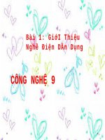 Bài 1. Giới thiệu nghề điện dân dụng