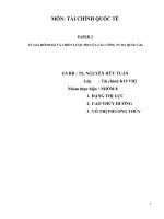 Tiểu luận môn tài chính quốc tế paper 3 tỷ giá hối đoái và chiến lược FDI của các công ty đa quốc gia 