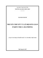 Truyền thuyết và lễ hội dân gian ở kiến thụy, hải phòng 