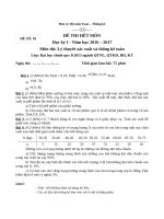 Đề thi và lời giải chi tiết môn toán xác suất thống kê