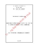 HOÀN THIỆN CÔNG tác QUẢN lý vốn lưu ĐỘNG tại CÔNG TY XĂNG dầu THỪA THIÊN HUẾ 