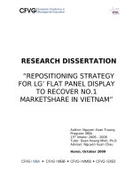 LV Thạc sỹ_Repositioning strategy for LG’s flat panel display to recover No.1 market share in Vietnam