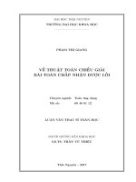 Về thuật toán chiếu giải bài toán chấp nhận được lồi 