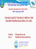 Mặn hạn lịch sử năm 2016 và những cảnh báo đối với đồng bằng sông Cửu Long