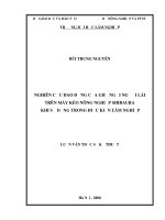 Nghiên cứu dao động của ghế ngồi người lái trên máy kéo nông nghiệp shibaura khi sử dụng trong điều kiện lâm nghiệp 