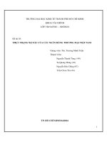 Thực trang nợ xấu của các ngân hàng thương mại việt nam 