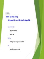 Thuyết trình đánh giá hiệu năng hệ quản trị cơ sở dữ liệu PostgreSQL 