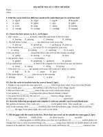 KIỂM TRA SÔ1 ANH 8 THÍ ĐIỂM