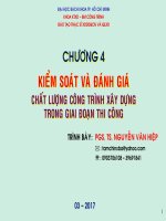 Kiểm soát và đánh giá chất lượng công trình XD giai đoạn thi công