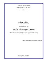 Bài giảng thuỷ văn đại cương 