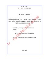 PHÂN TÍCH các yếu tố ẢNH HƯỞNG đến QUYẾT ĐỊNH MUA NHÀ của KHÁCH HÀNG tại các KHU đô THỊ mới TRÊN địa bàn THÀNH PHỐ HUẾ 