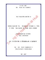 NÂNG CAO CHẤT LƯỢNG ĐÀO TẠO NGHỀ LỄ TÂN TẠI TRƯỜNG CAO ĐẲNG NGHỀ DU LỊCH HUẾ