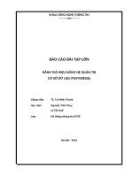 Tiểu luận đánh giá hiệu năng hệ quản trị cơ sở dữ liệu postgreSQL 
