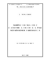 Nghiên cứu động lực học của tay thủy lực học của tay thủy lực bốc dỡ gỗ lắp sau máy kéo bánh hơi khi xoay cần 