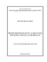 Phương pháp runge kutta và thuật toán tính số mũ luyapunov của hệ động lực 