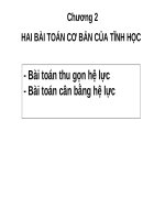 CHƯƠNG 2 HAI BÀI TOÁN CƠ BẢN CỦA TĨNH HỌC VẬT RẮN