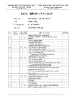 Lịch trình giảng dạy hình họa vẽ kỹ thuật, đại học công nghệ gtvt