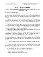 báo cáo khảo sát công trình: Kè chống xói lở Km 295+870, Quốc lộ 279 tỉnh Bắc Kạn