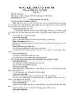 ĐÁNH GIÁ CUỐI CHỦ ĐỀ MẦM NON CỤ THỂ