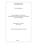 Quản lí tài chính tại các cơ sở đào tạo thuộc hệ thống Học viện Chính trị Quốc gia Hồ Chí Minh đáp ứng yêu cầu đổi mới