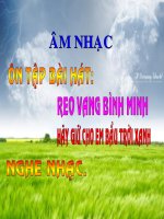 Tiết 8. Ôn tập 2 bài hát: Reo vang bình minh, Hãy giữ cho em bầu trời xanh