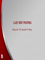 Bài giảng TopicaPHÁP LUẬT MÔI TRƯỜNG
