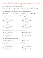 51 Bài tập trắc nghiệm Các dạng phương trình lượng giác thường gặp