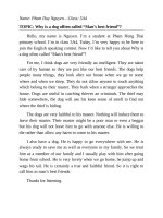 Why is a dog offten called “man’s best friend” (hùng biện Tiếng Anh)