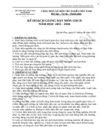 Kế hoạch giảng dạy 10+11+12 năm 2015.