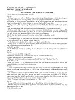 Ngân hàng đề Kiểm Tra Học Kì I 2014-2015 Hệ Thường Xuyên