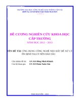 ỨNG DỤNG CÔNG NGHỆ NEO ĐẤT ĐỂ XỬ LÝỔN ĐỊNH TALUY NỀN ĐÀO SÂU