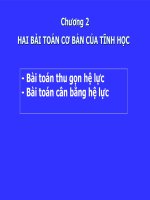 CHƯƠNG 2 HAI BÀI TOÁN CƠ BẢN CỦA TĨNH HỌC