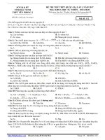 De thi thu hoa truong THPT yen phong bac ninh lan 1 nam 2017