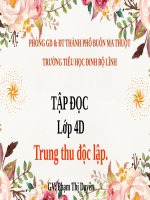 Tuần 7. Trung thu độc lập