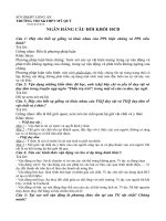 Ngân hàng đề kiểm tra Học Kì I 2014-2015 lớp 10