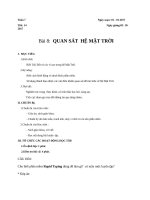 Bài 8. Quan sát Trái Đất và các vì sao trong Hệ Mặt Trời