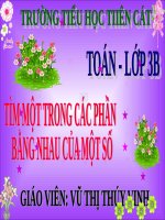 Tìm một trong các phần bằng nhau của một số