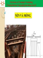 giáo trình nền và móng, đại học công nghệ gtvt