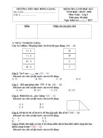 Đề thi HKI số 2 2017 -2018