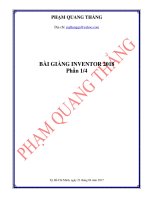 BÀI GIẢNG INVENTOR 2018, phần 1,Tp Hồ Chí Minh, ngày  tháng  năm 2017
