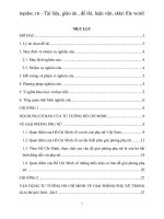 Vận dụng tư tưởng hồ chí minh về giải phóng phụ nữ 