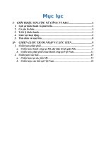 Tiểu luận môn marketing quốc tế phân tích chiến phân phối và chiến lược xúc tiến của công ty pg